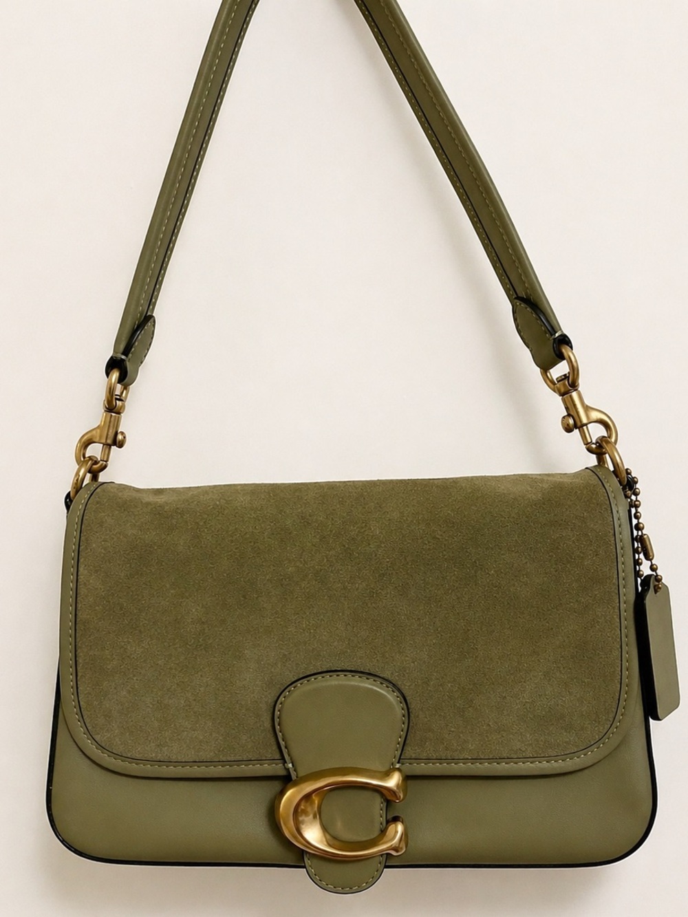 Coach Soft Tabby - Suede/Leather, Olive Green